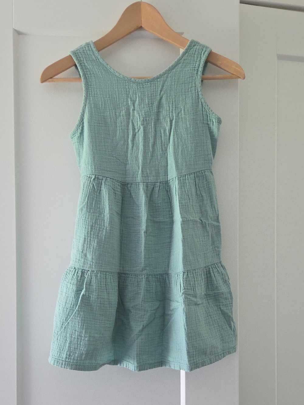 Cat & Jack Light Aqua Tiered Cotton Dress